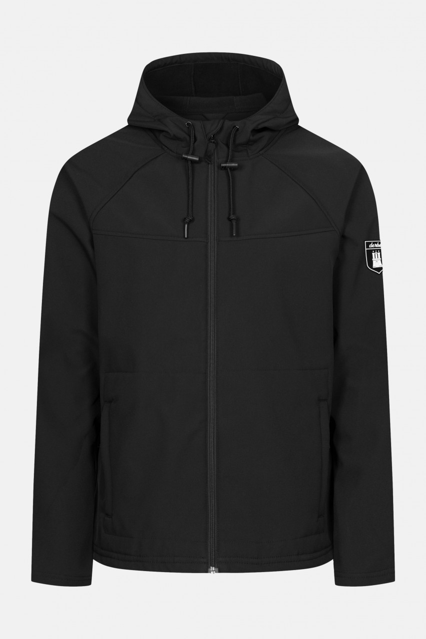Derbe Isleby Herren Softshell Jacke Schwarz Black