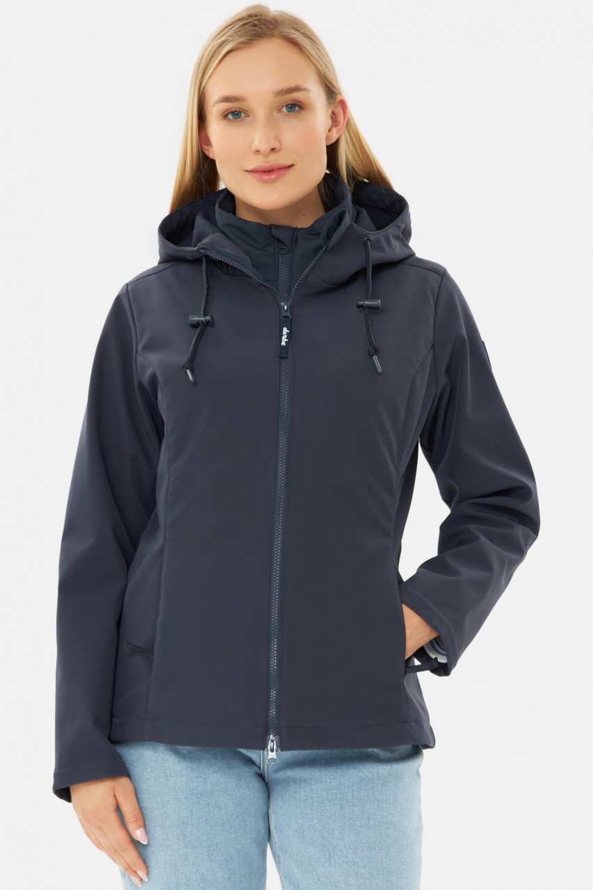 Derbe Jacke Adeby Damen Dunkelblau Softshell