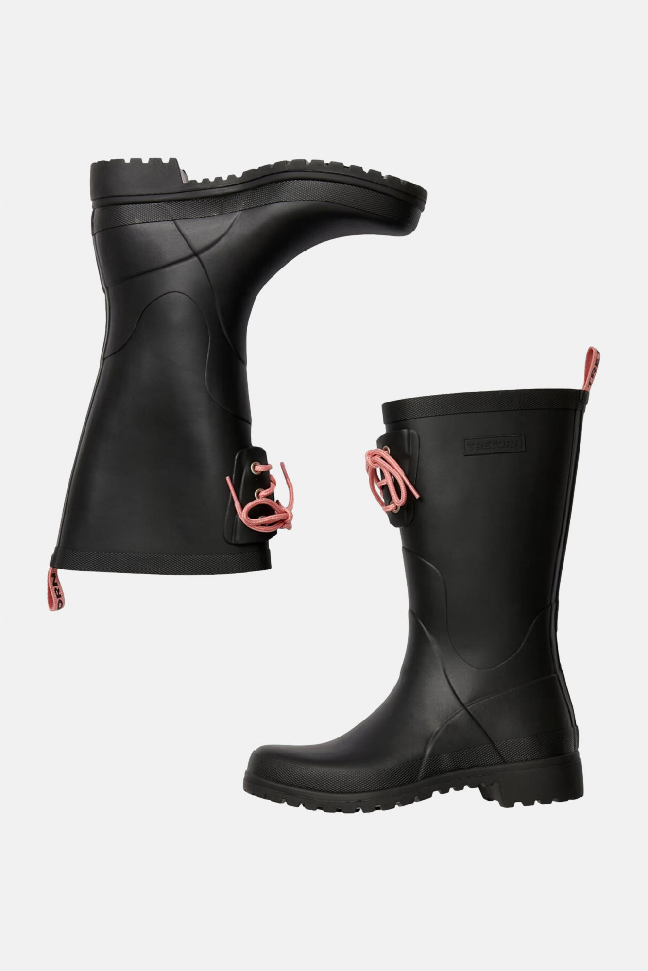 Tretorn Gummistiefel Skanor Schwarz Rosa Halbhoch