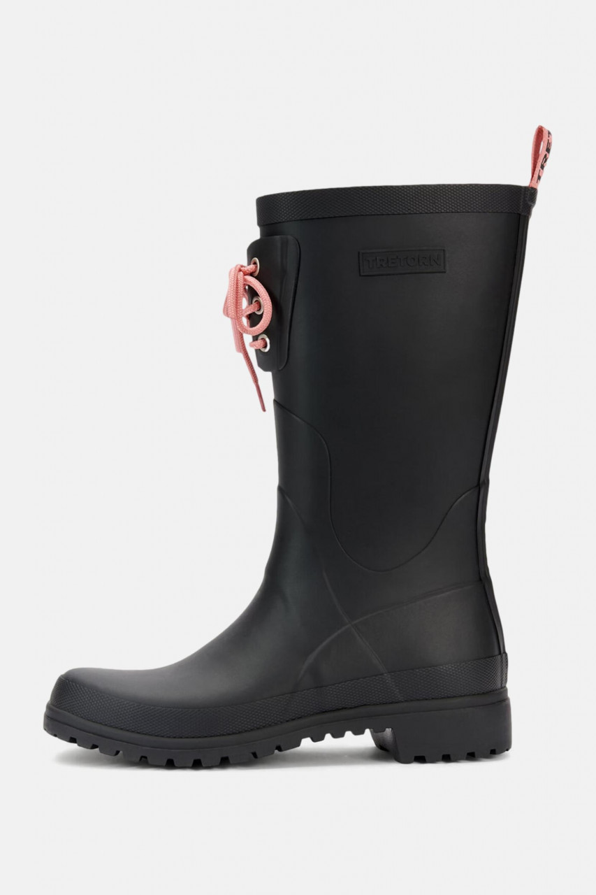 Tretorn Gummistiefel Skanor Schwarz Rosa Halbhoch