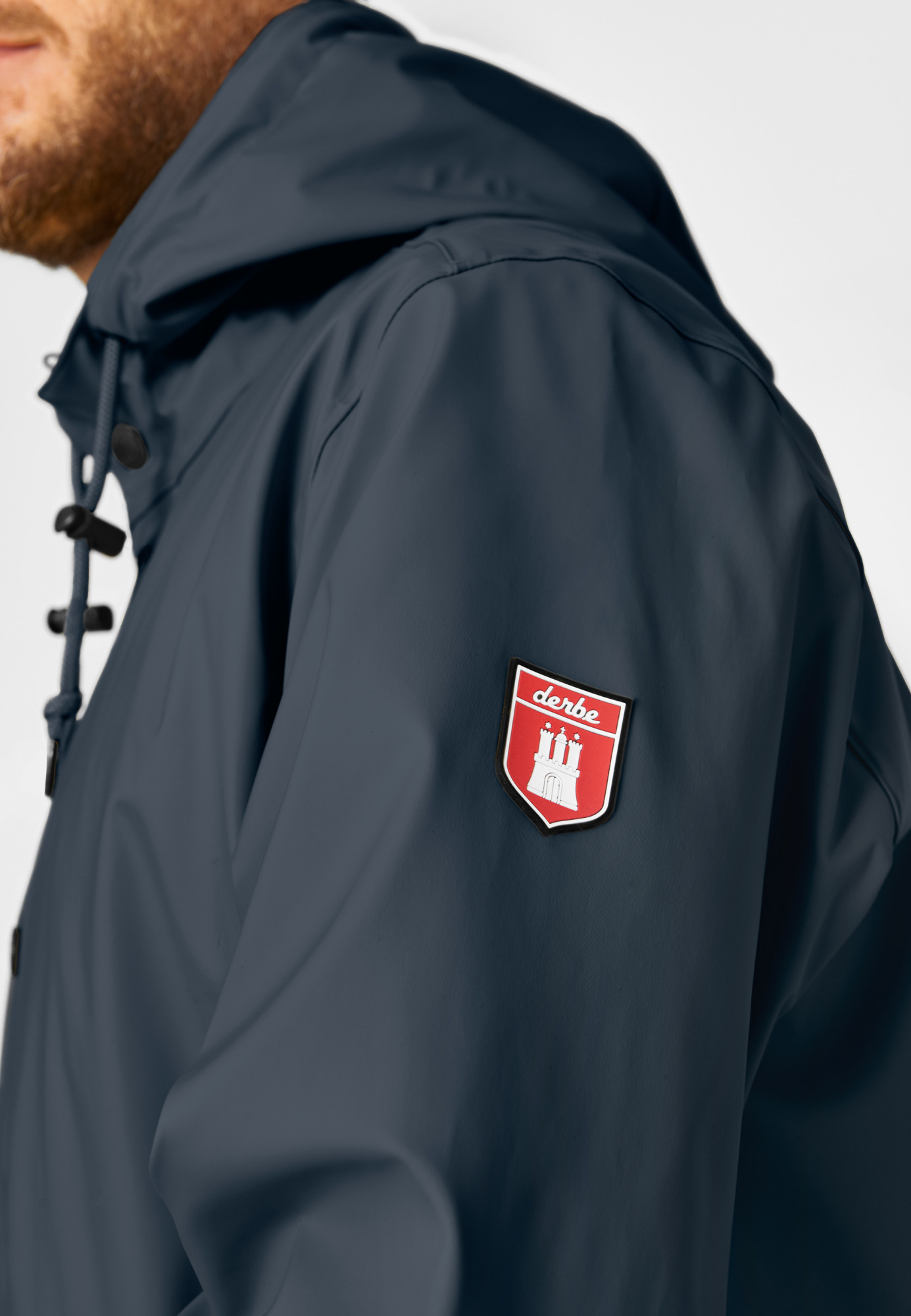 Derbe Passby Fisher Navy Dunkelblau Herren Regenjacke Friesennerz