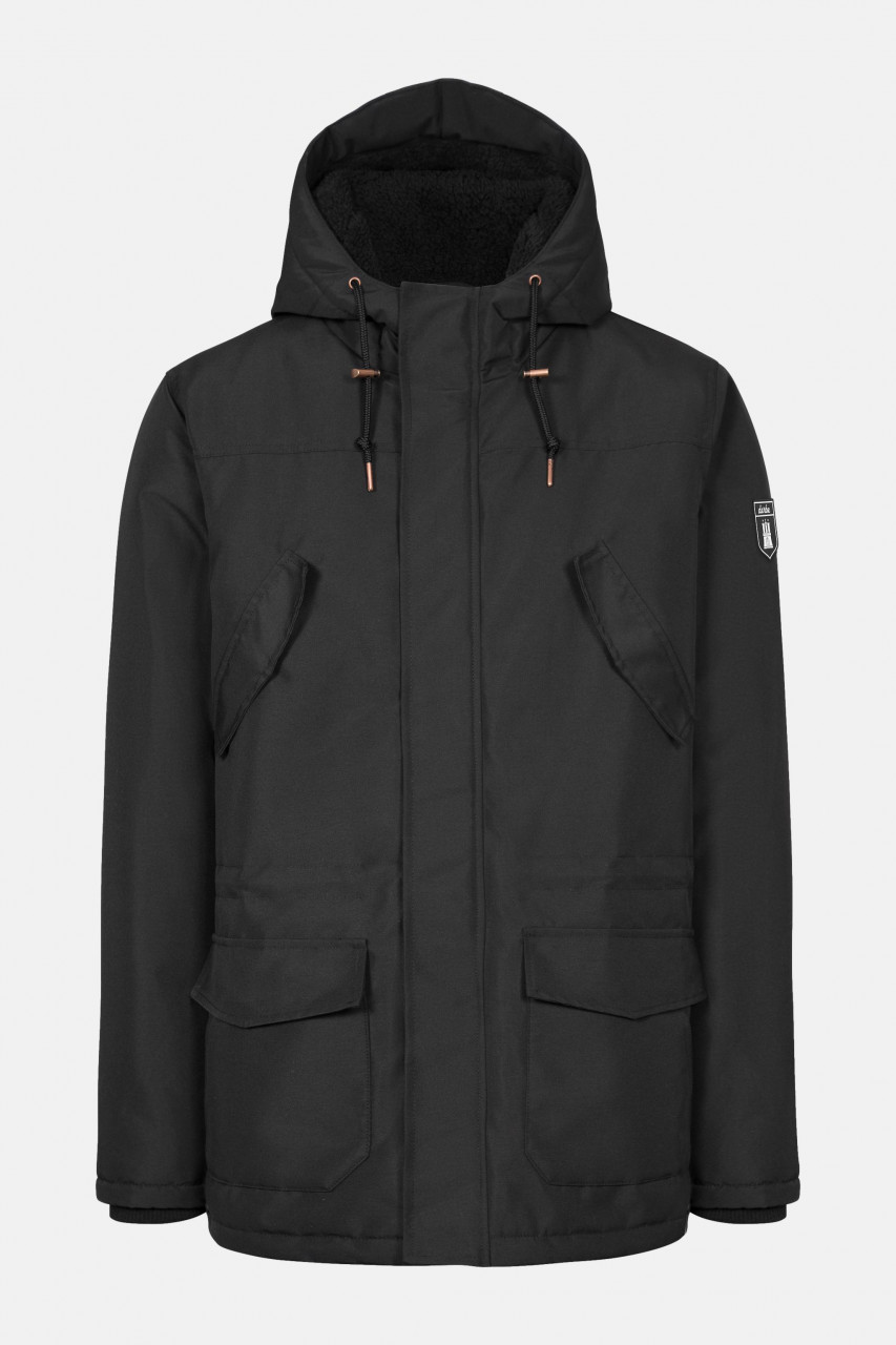 Derbe Friese Festholm Herren Winterjacke Schwarz Black