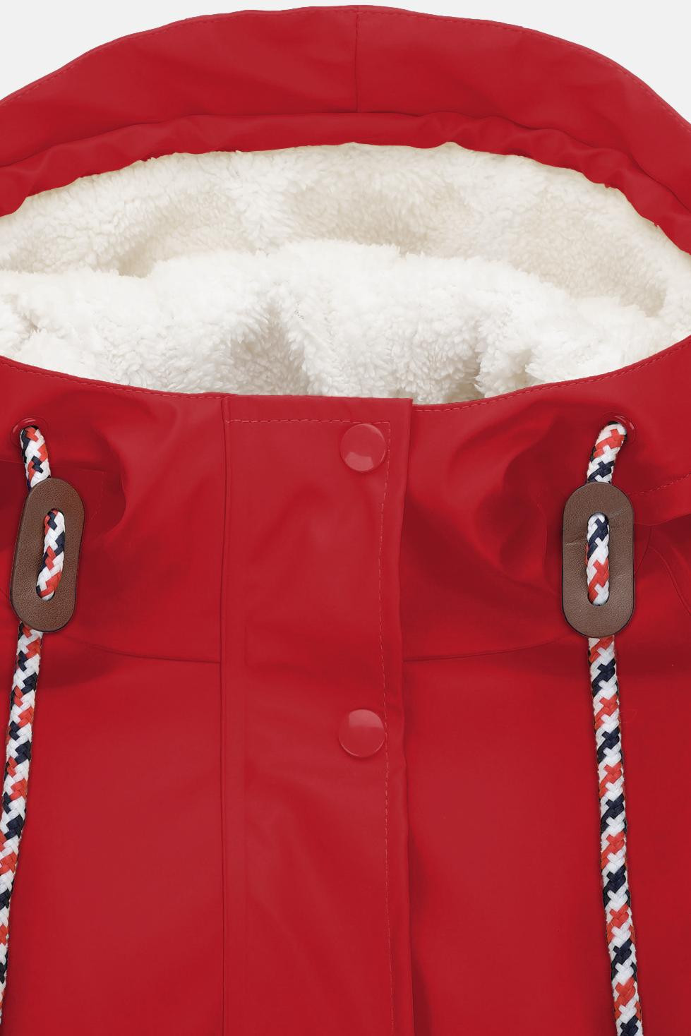 Damen Friesennerz Rot Teddy-Futter