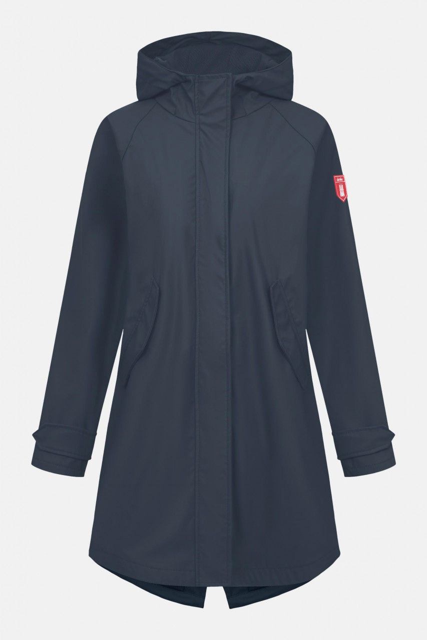 Derbe Regenjacke Traveby Friesennerz Plain Damen Dunkelblau