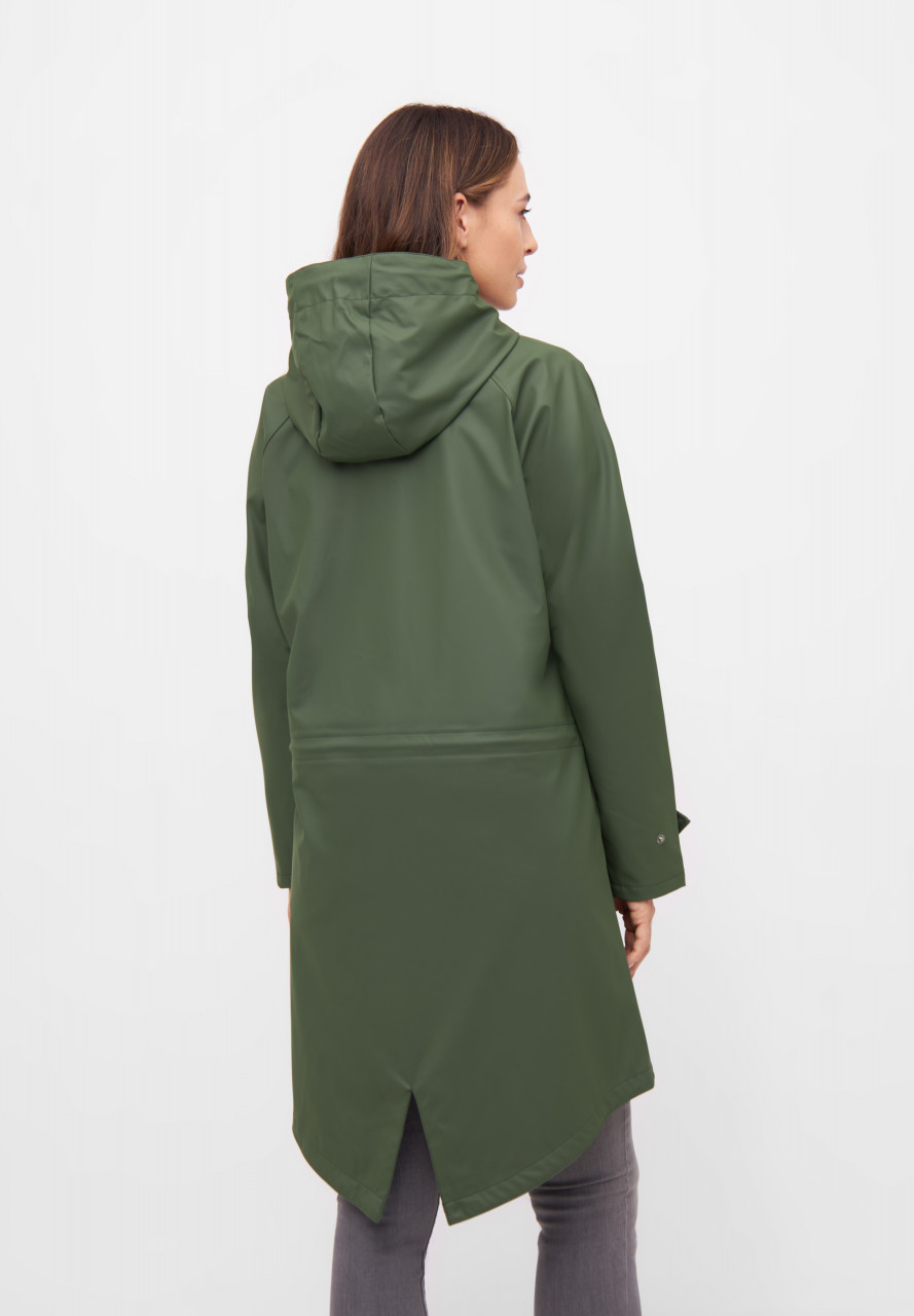 Derbe Regenjacke Traveby Friese Plain Damen Grün Oliv