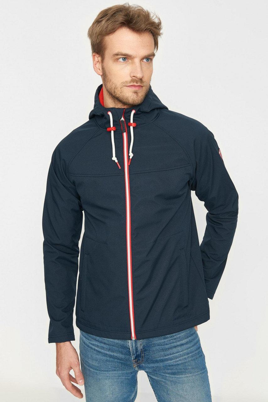 Derbe Isleby Herren Softshell Jacke Blau Rot