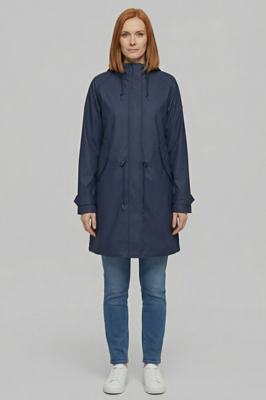 Derbe Traveby Friese Fisher Dunkelblau Damen Regenjacke