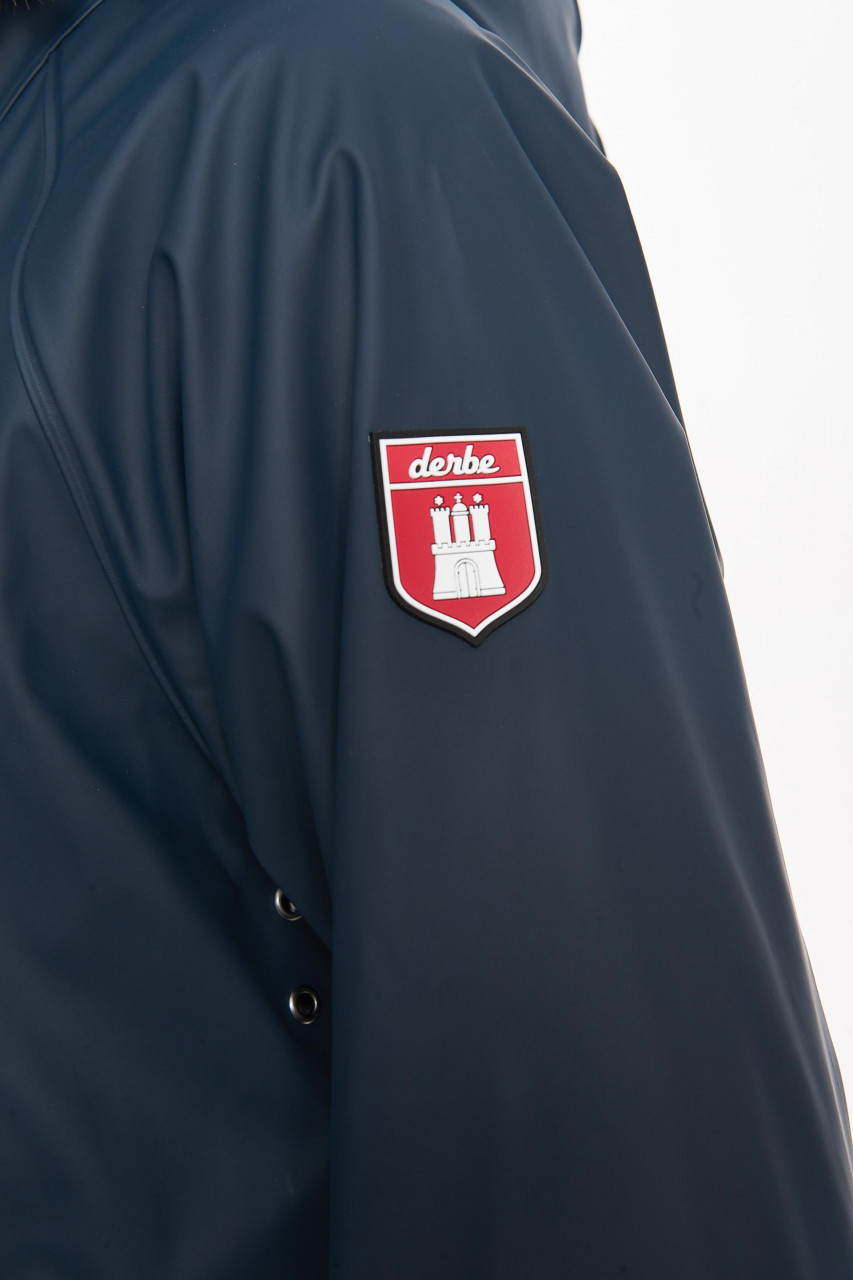 Derbe Traveby Friese Fisher Dunkelblau Damen Regenjacke