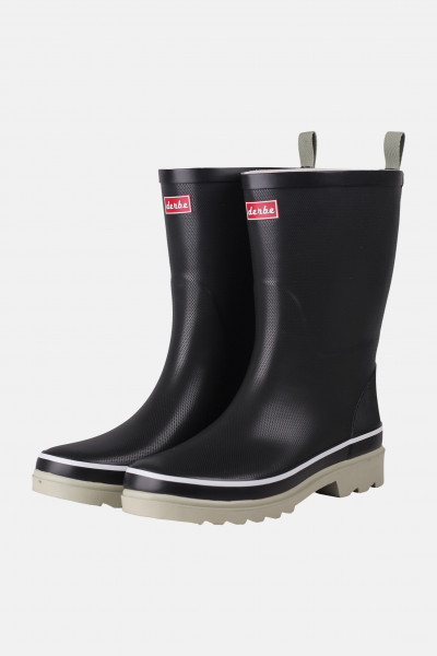 Derbe Middlehooch Gummistiefel Damen Schwarz