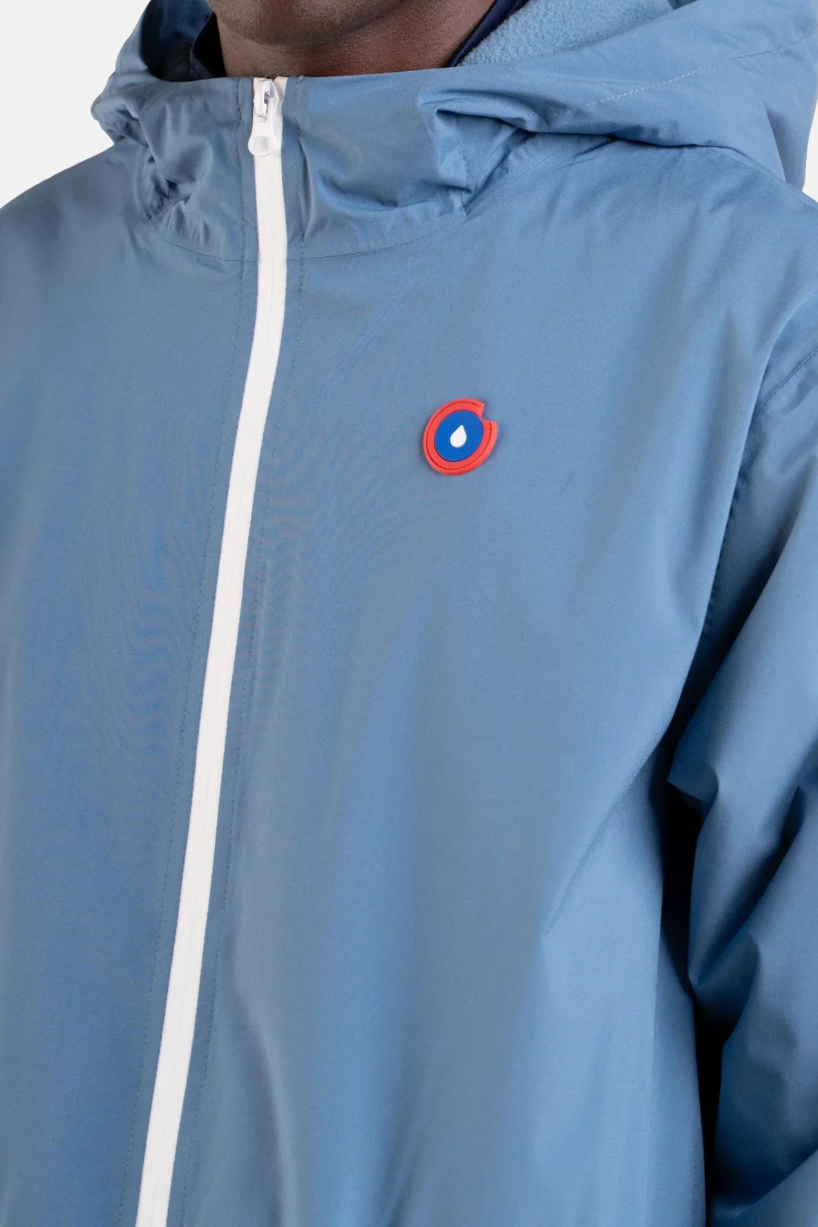 Flotte Regenjacke Pompidou Hellblau Orange Gefüttert Parka