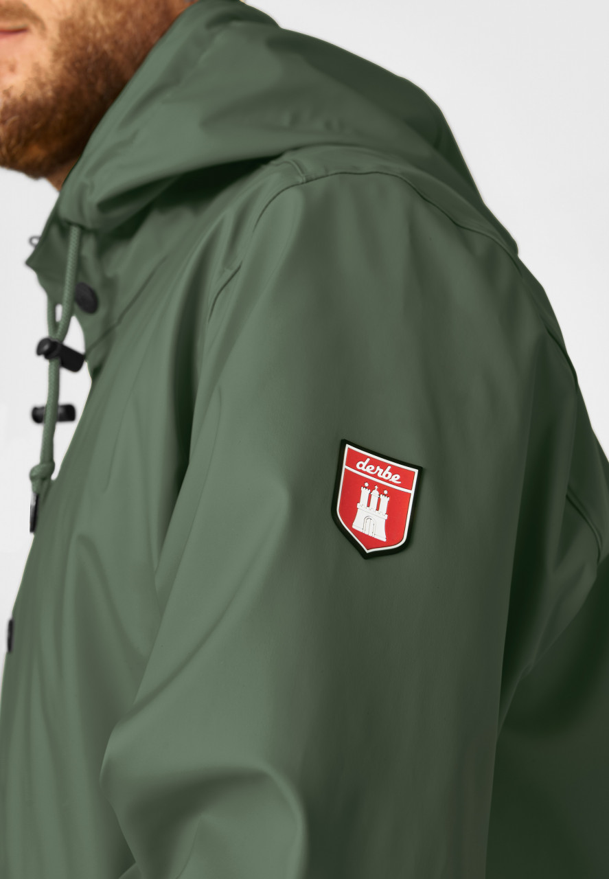 Derbe Passby Fisher Oliv Herren Regenjacke