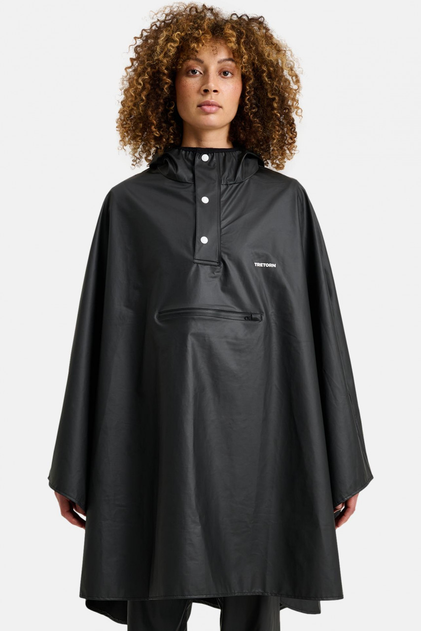 Tretorn Regenponcho PU Light Schwarz Packbar