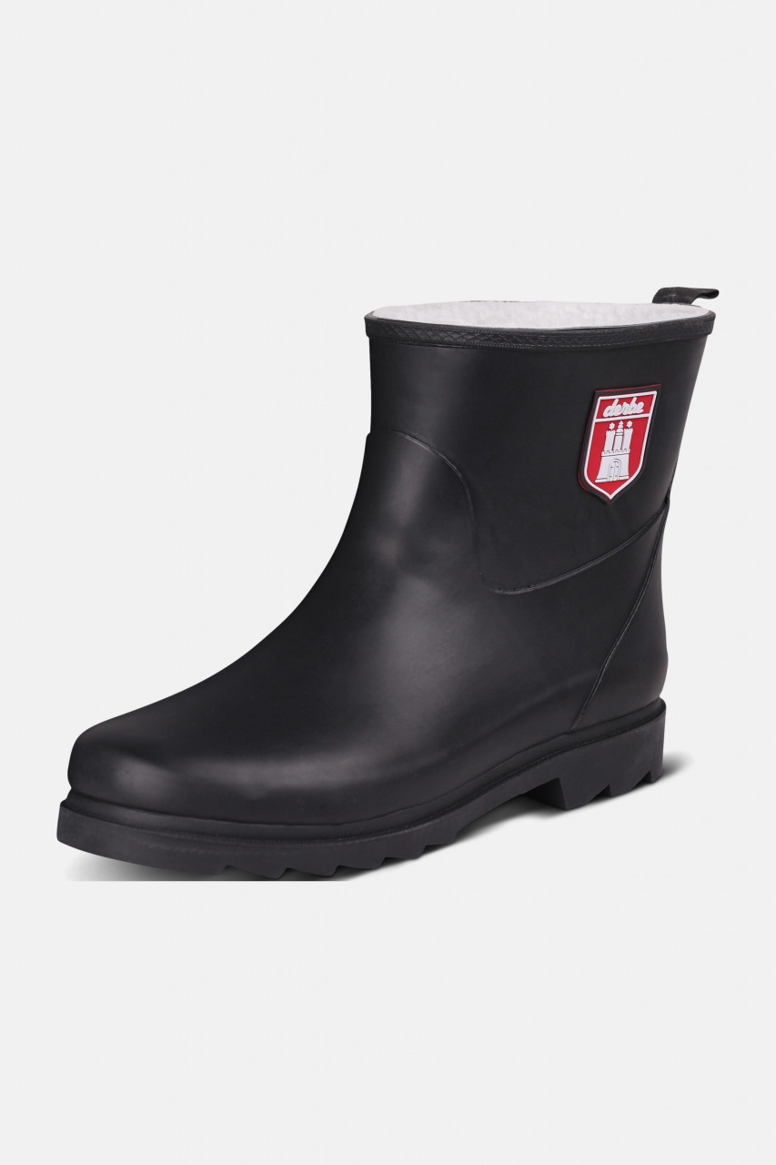 Derbe Pladderbotten Pelz Schwarz Herren Gummistiefel Gefüttert