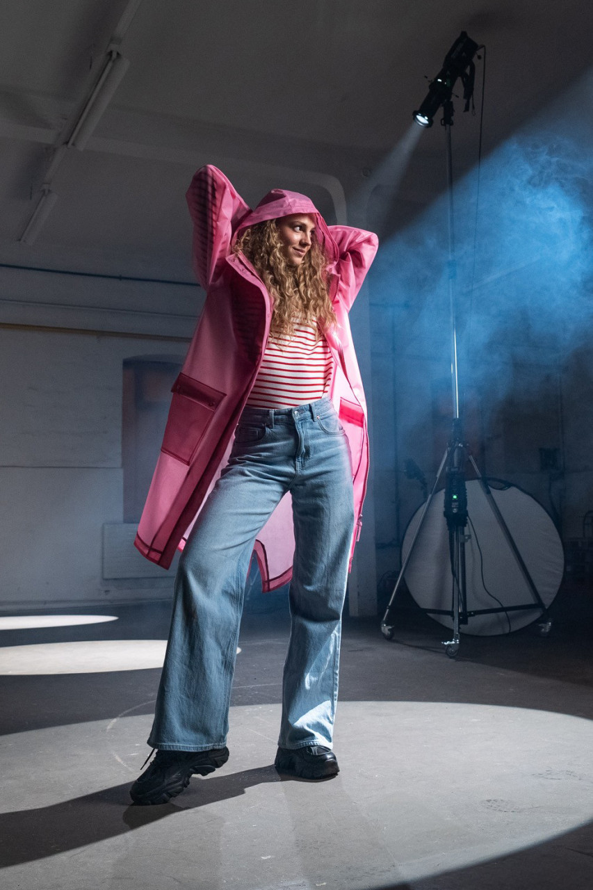 Derbe Regenjacke Friese Traveby Ghost Damen Rosa Pink Durchsichtig