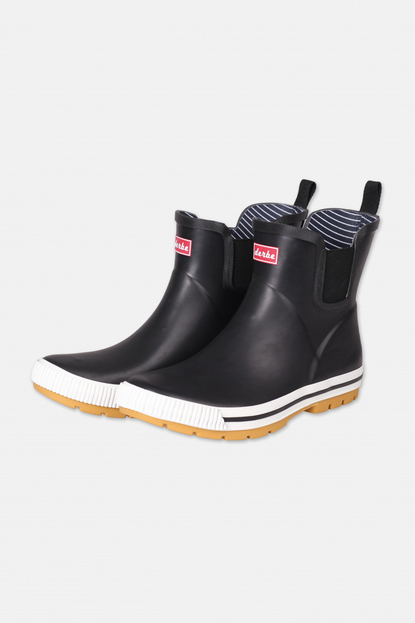 Derbe Wattpuuschen Eco Schwarz Gummistiefel Halbschuhe