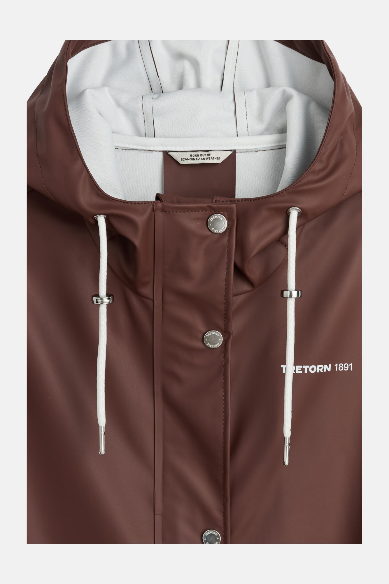 Tretorn Regenjacke Damen Braun Rot Wasserdicht