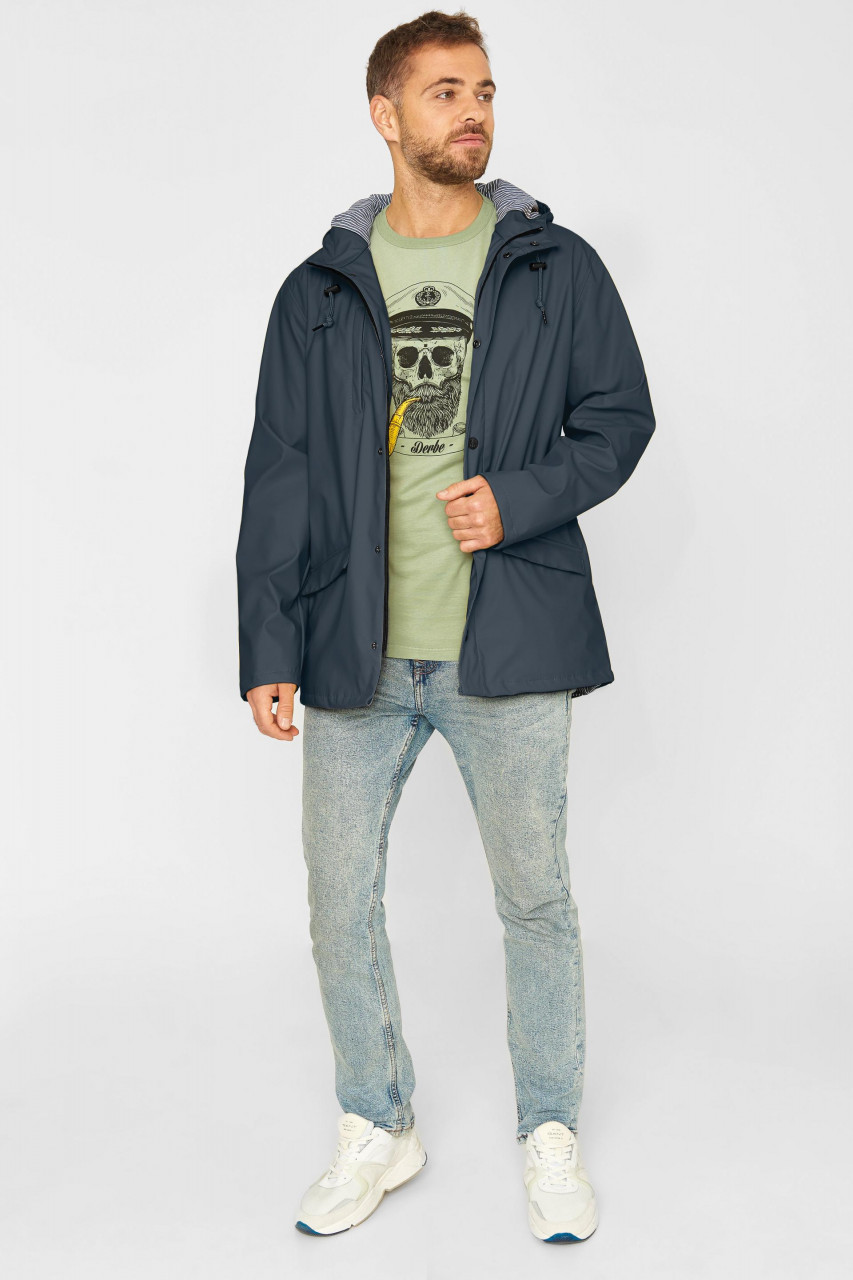 Derbe Passby Fisher Navy Dunkelblau Herren Regenjacke Friesennerz