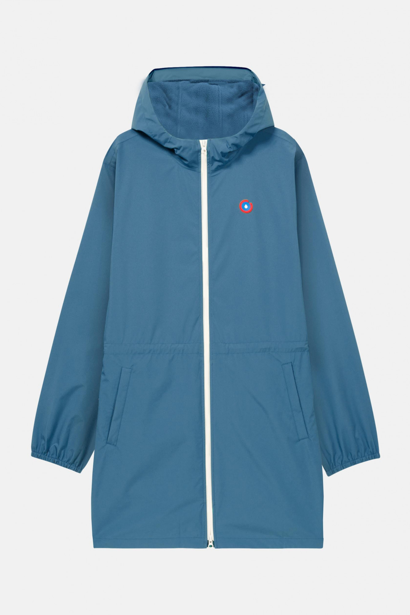 Flotte Regenjacke Pompidou Hellblau Orange Gefüttert Parka