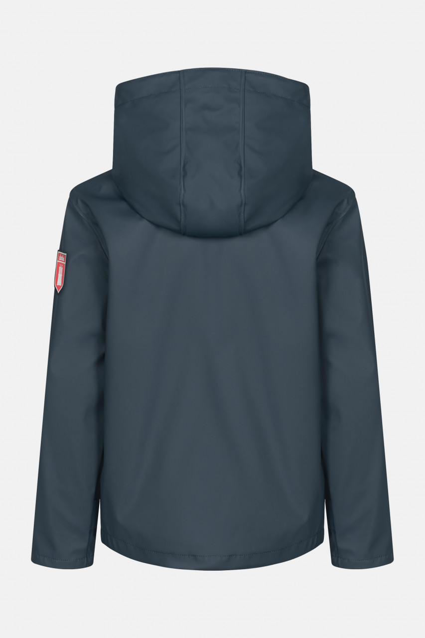 Derbe Passenger Passby Fisher Kids Navy Blue Striped Kinder Regenjacke Blau