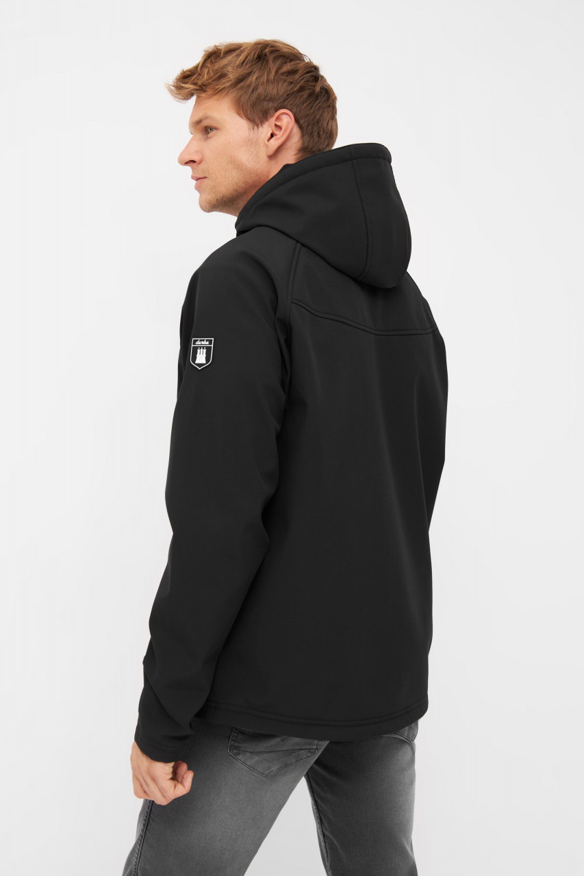 Derbe Isleby Herren Softshell Jacke Schwarz Black Nachhaltig