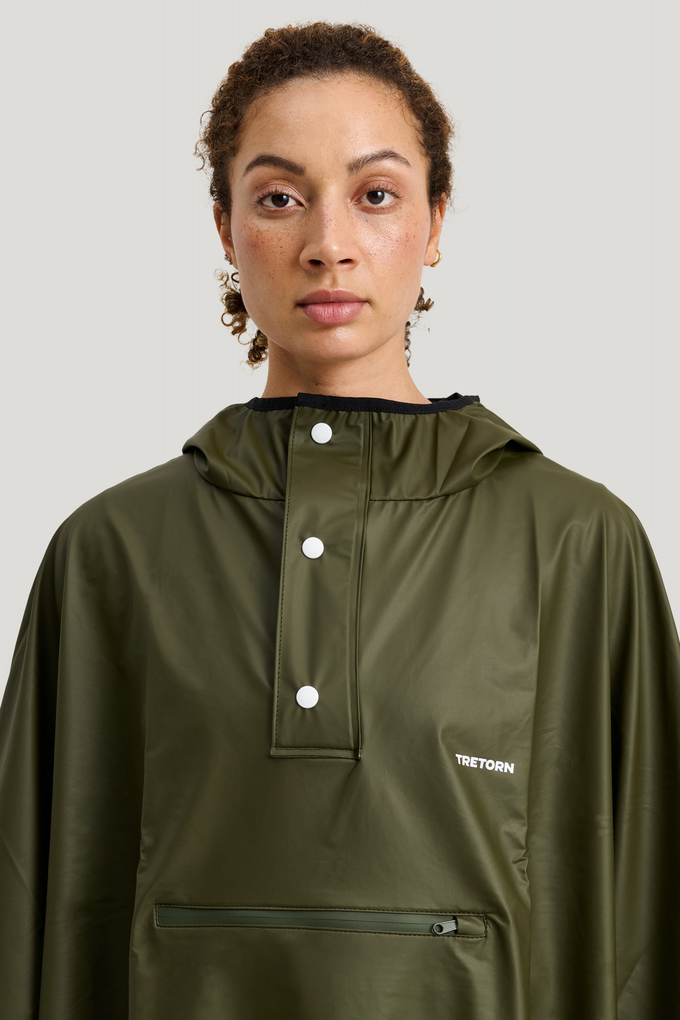Tretorn Regenponcho PU Light Oliv Grün Packbar