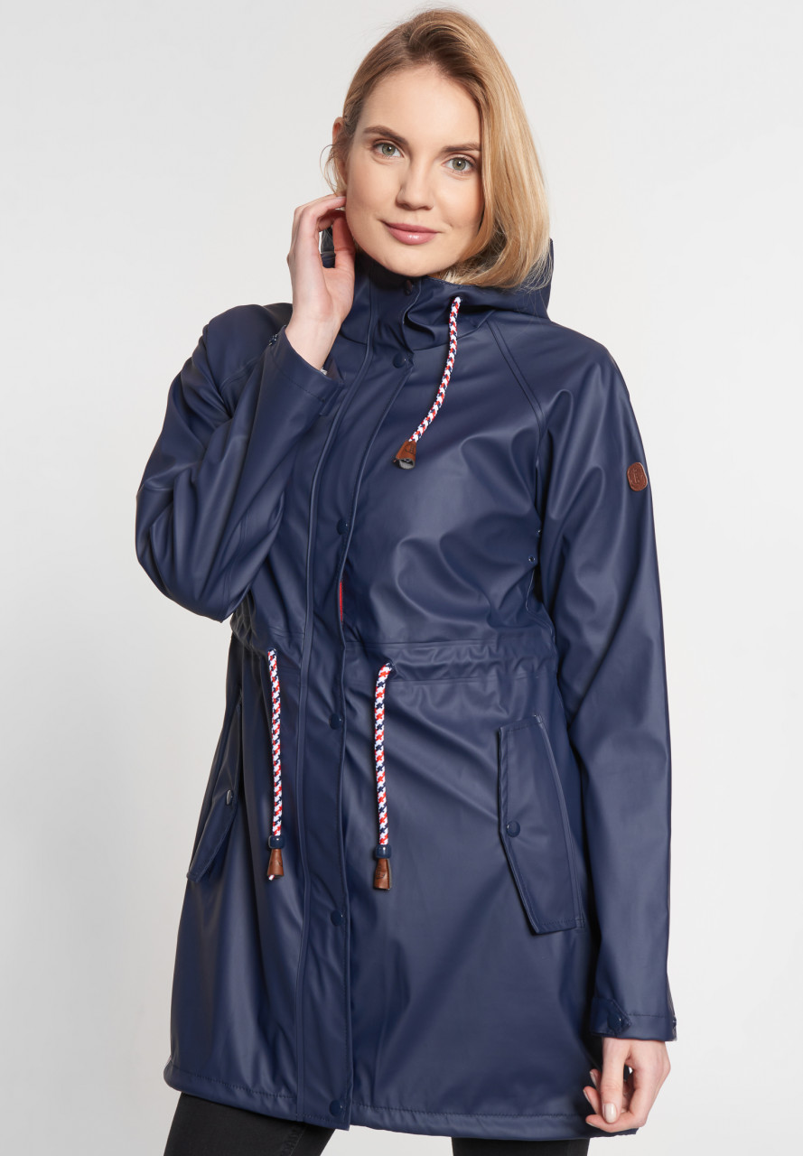 Damen Friesennerz Blau Anker-Futter