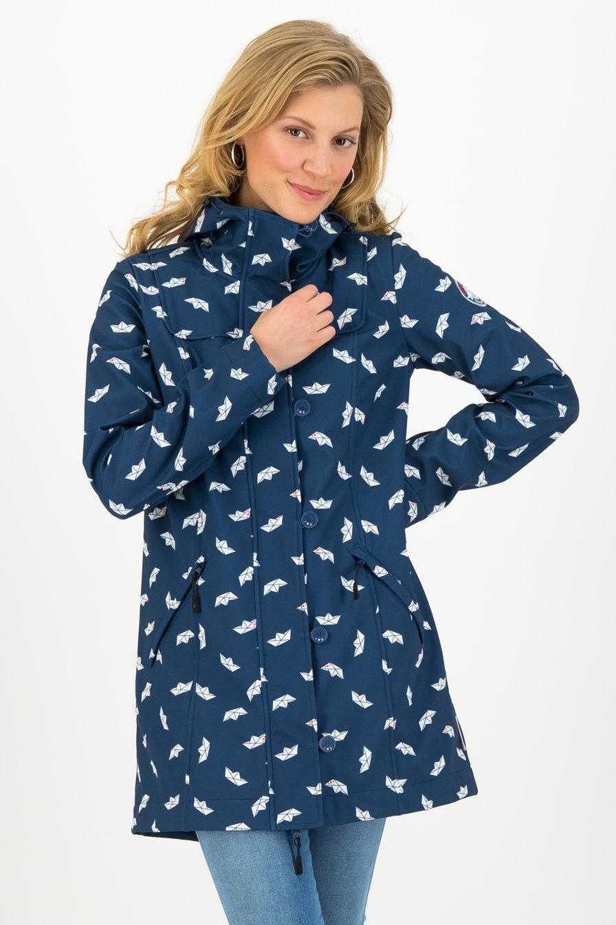 Blutsgeschwister Wetterheldin Softshell Jacke Damen - Winddichte Fleece Jacke Mit Kapuze