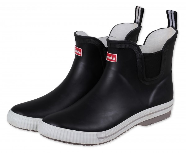 Derbe Wattpuuschen Schwarz Gummistiefel Halbschuh Chelsea Boots