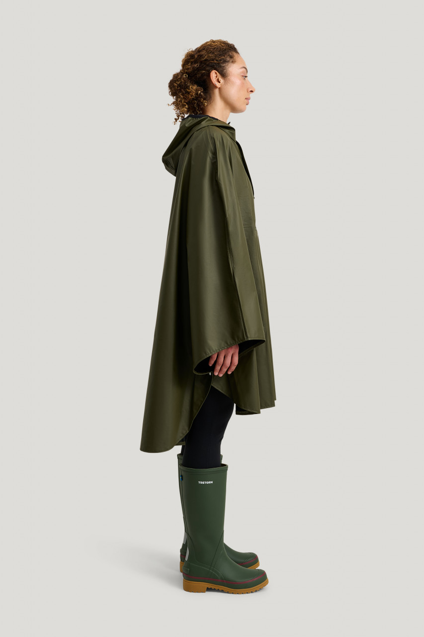Tretorn Regenponcho PU Light Oliv Grün Packbar