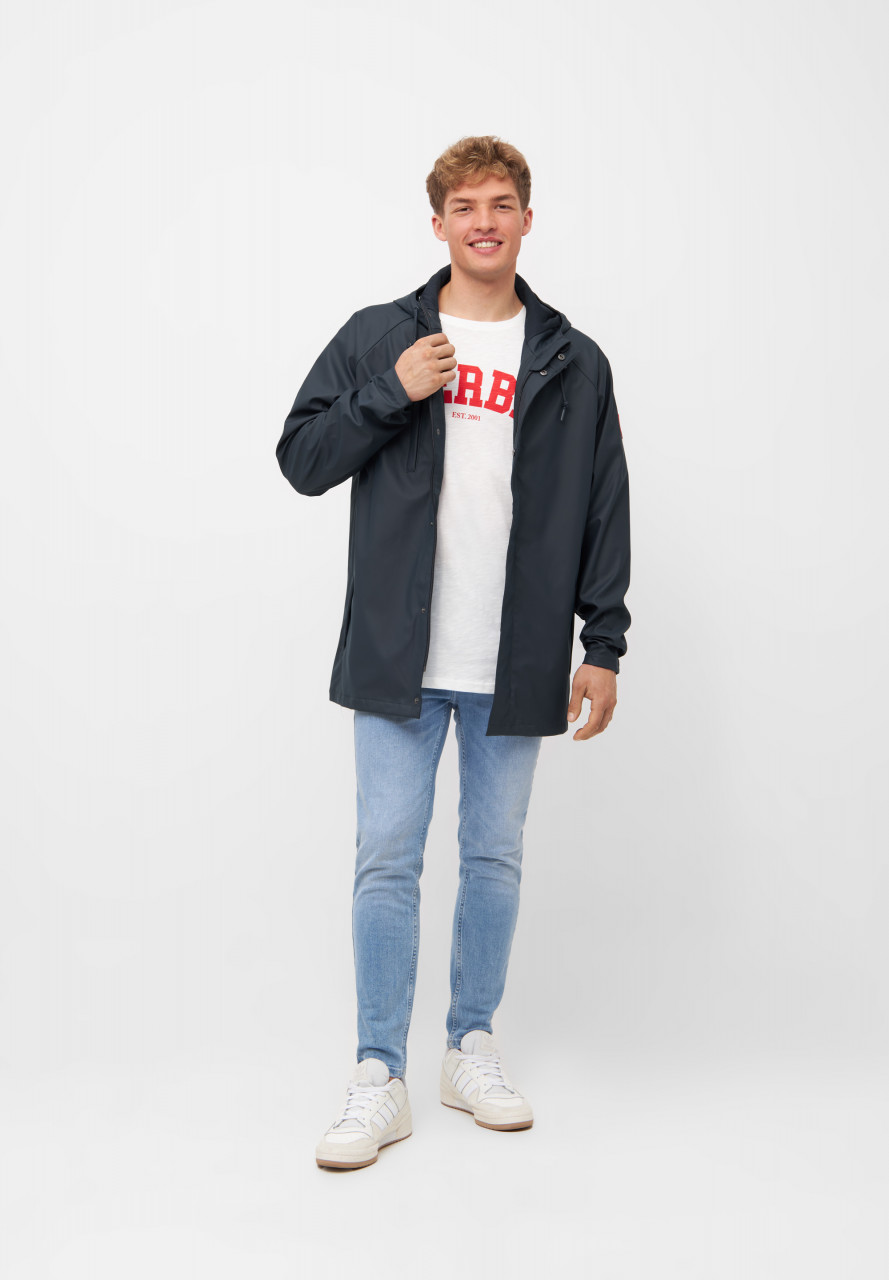 Derbe Regenjacke Passby Plain Herren Friesennerz Blau
