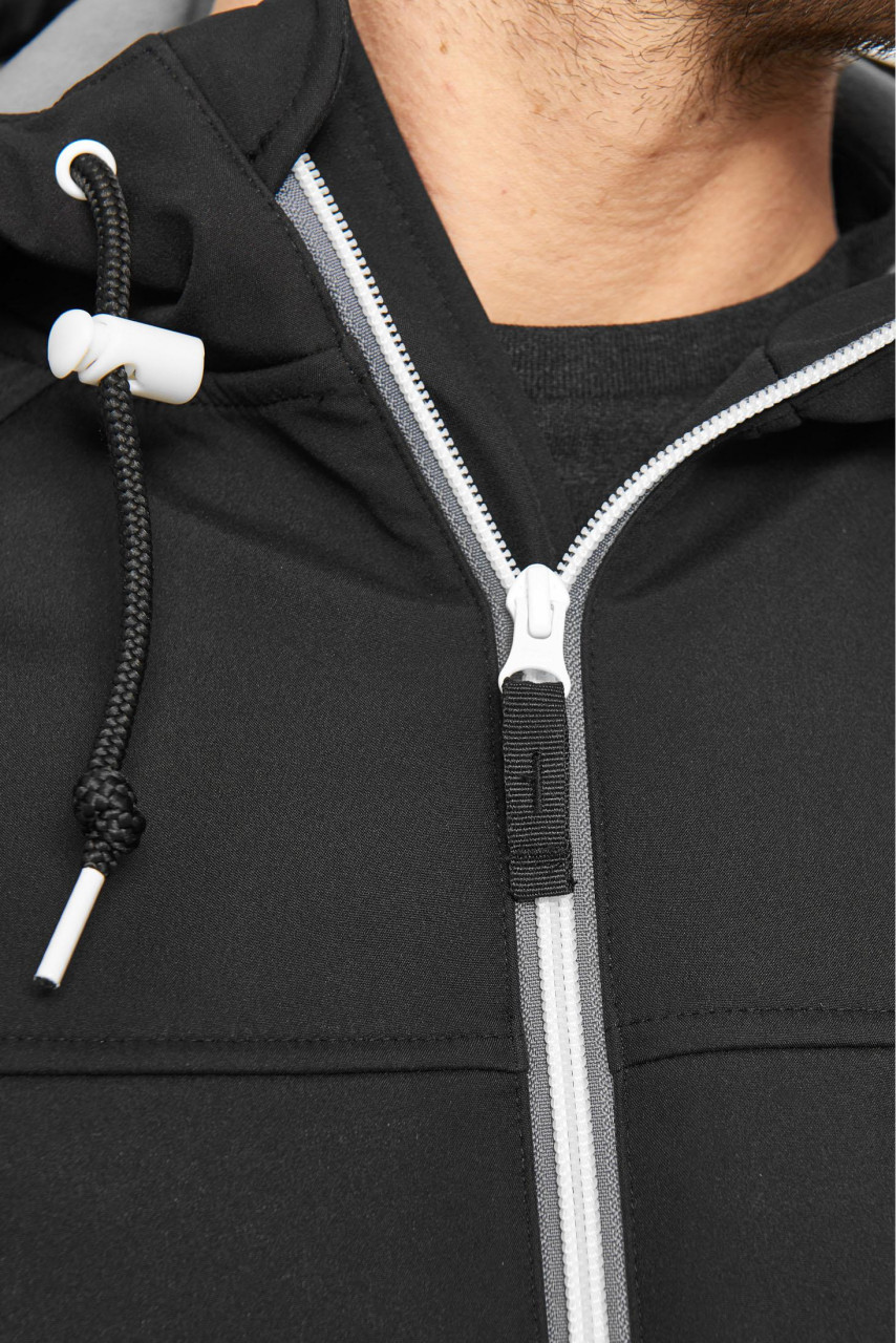 Derbe Isleby Herren Softshell Jacke Schwarz Grau