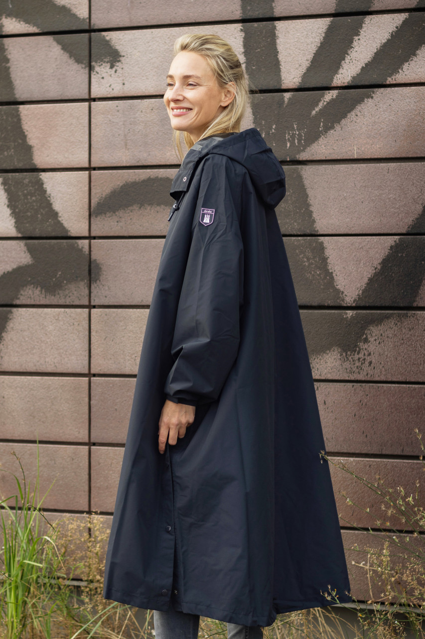 Derbe Ripby Cape Navy Unisex Dunkelblau Regenjacke Poncho