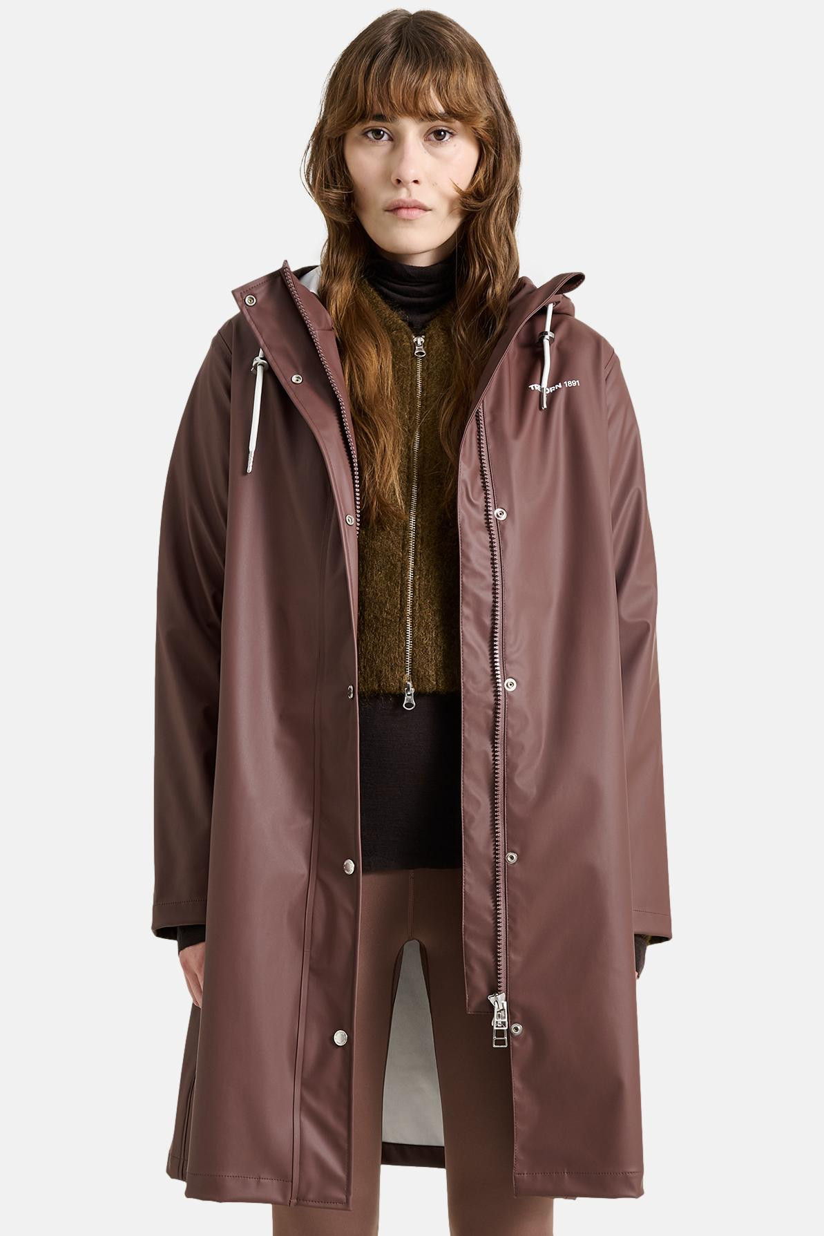 Tretorn Regenjacke Damen Braun Rot Wasserdicht