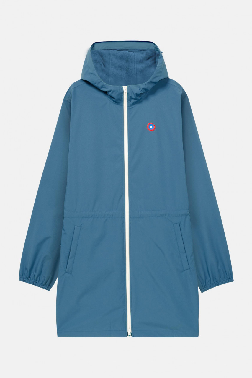 Flotte Regenjacke Pompidou Hellblau Orange Gefüttert Parka