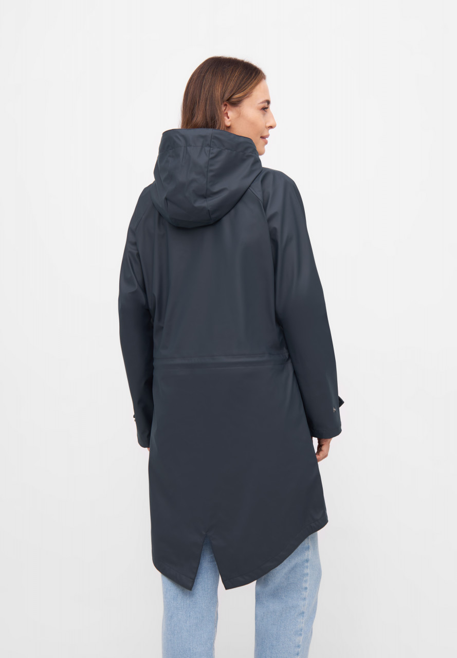 Derbe Regenjacke Traveby Friesennerz Plain Damen Dunkelblau