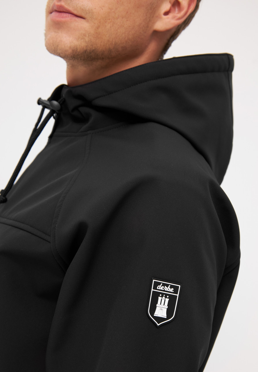 Derbe Isleby Herren Softshell Jacke Schwarz Black