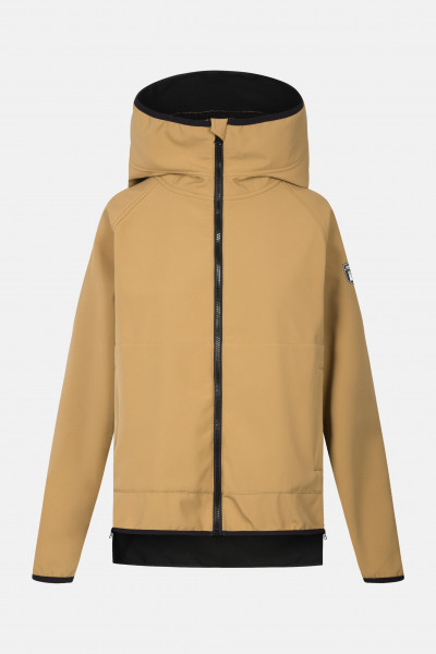 Derbe Peutby Damen Softshelljacke Doe Black Ocker Braun Schwarz