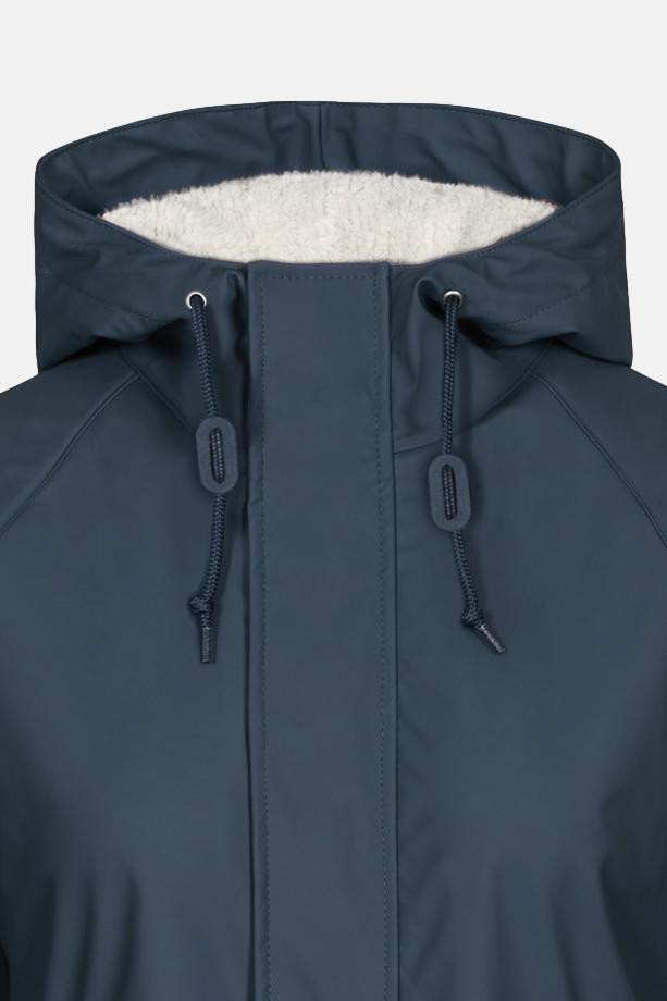 Derbe Friese Tidaholm Damen Regenmantel Dunkelblau Gefüttert