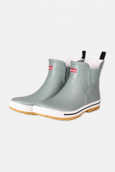 Derbe Wattpuuschen Pelz Lily Pad Grün Gummistiefel Halbstiefel