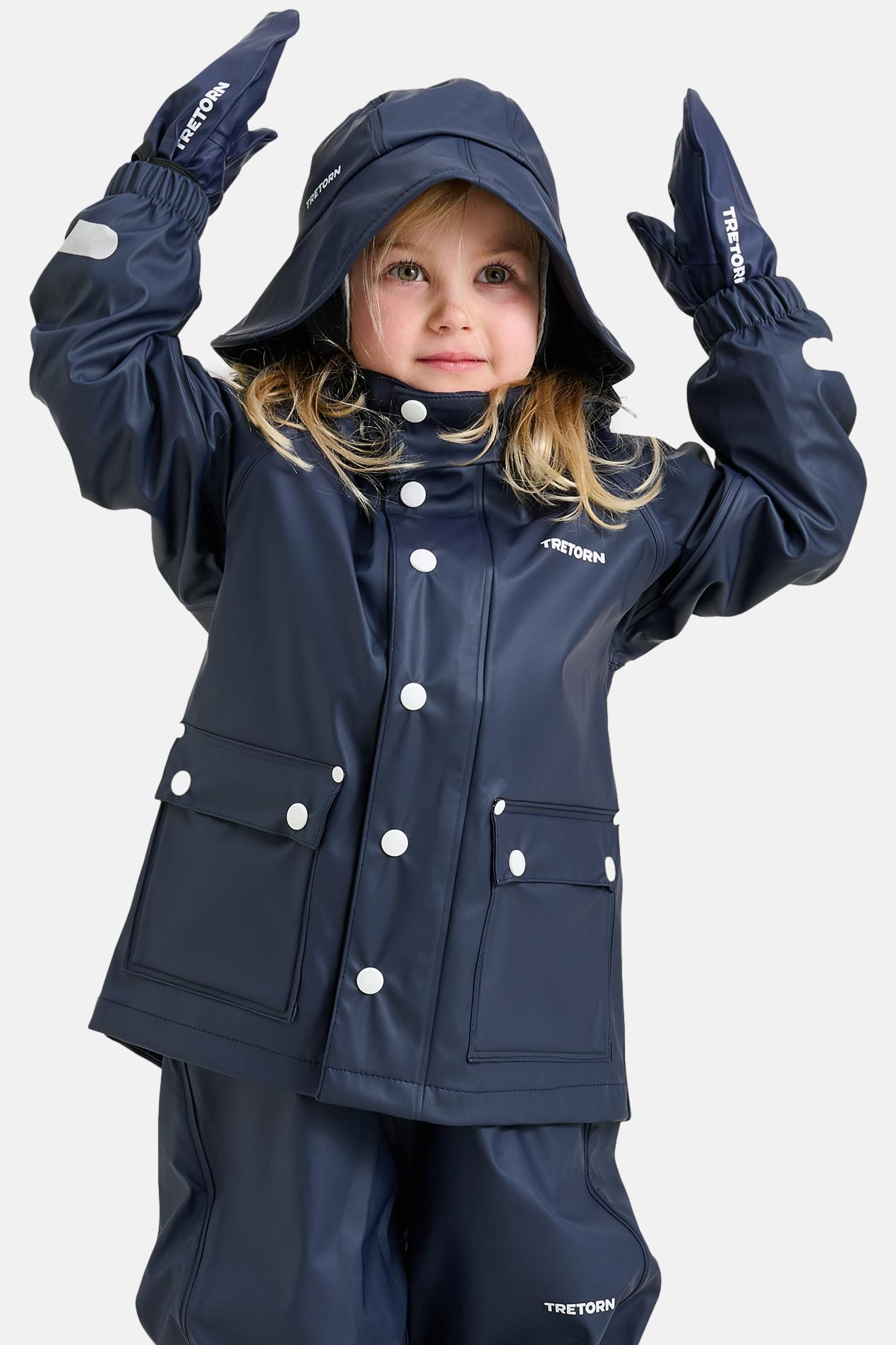 Tretorn Kinder Regenjacke Kids Wings Rain Coat Navy Dunkelblau