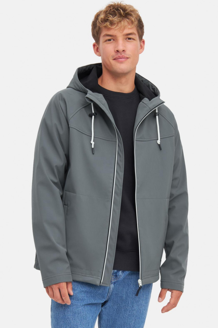 Derbe Softshelljacke Isleby Herren Grau Nachhaltig