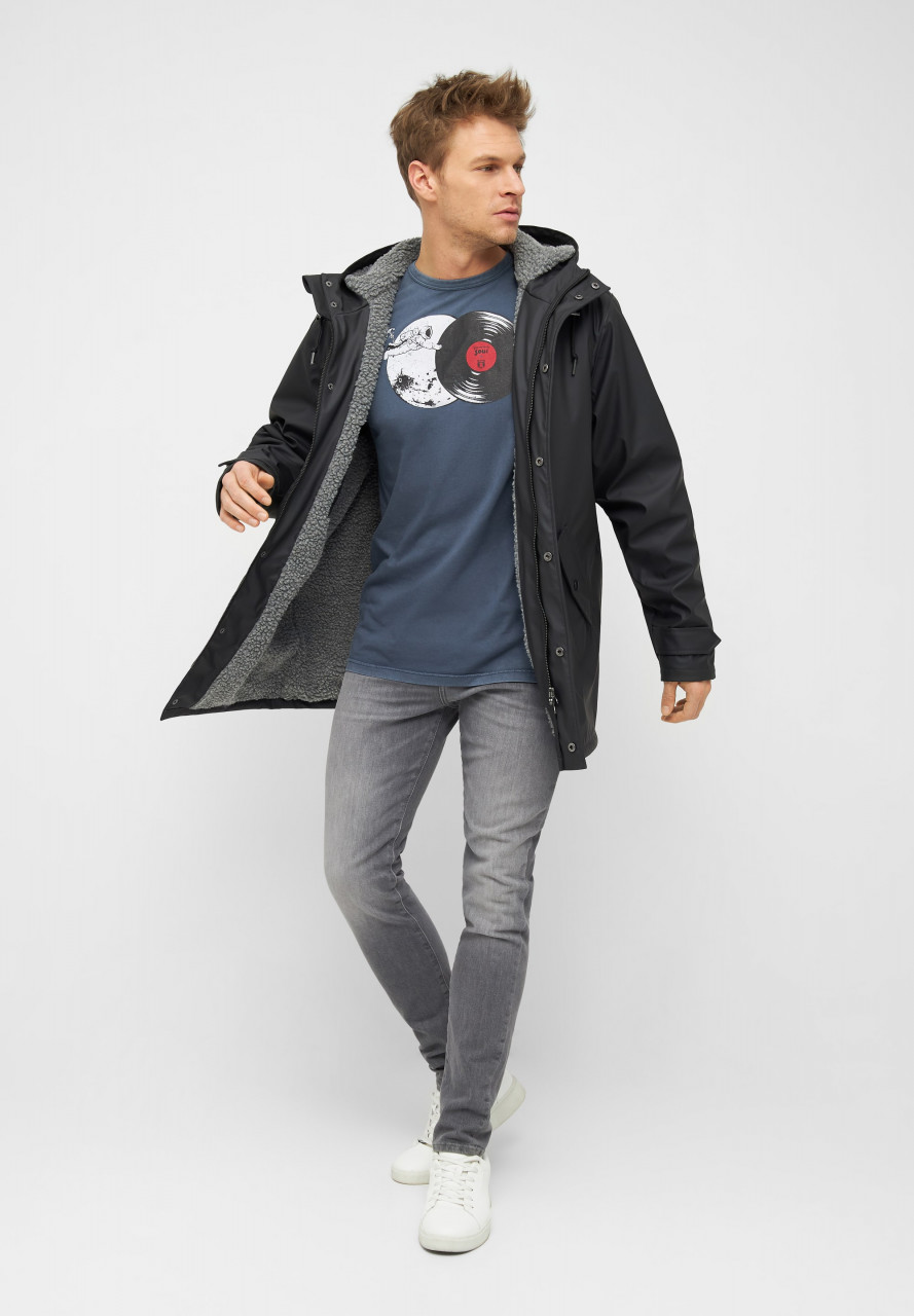 Derbe Trekholm Herren Regenjacke Schwarz Gefüttert Phantom