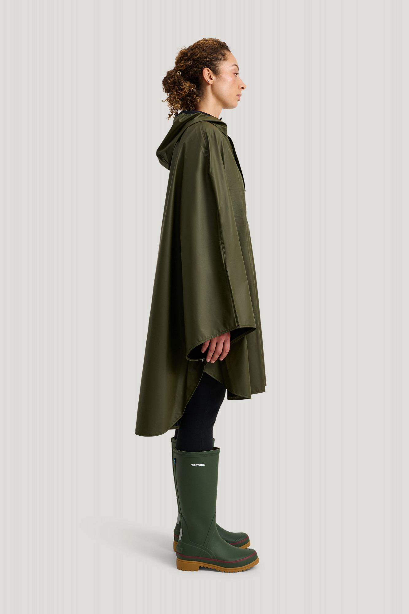 Tretorn Regenponcho PU Light Oliv Grün Packbar