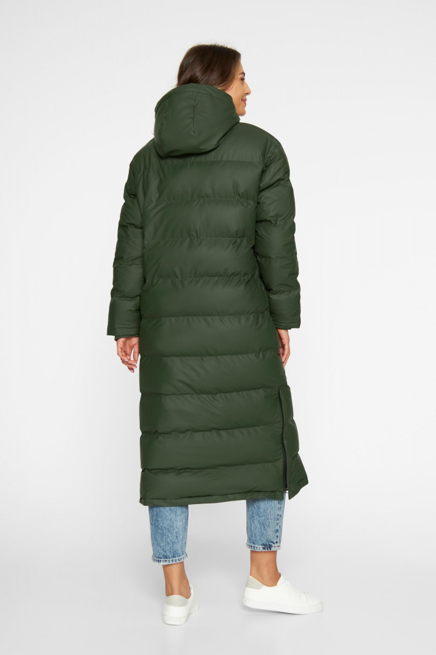 Derbe Interholm Long Cozy Damen Wintermantel Oliv Grün Kombu Green Black Puffer Jacket Teddy