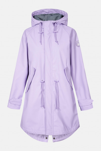 Derbe Traveby Friese Fisher Purple Rose Lila Flieder Damen Regenmantel Nachhaltig Derbe Traveby Friese Fisher Purple Rose Lila Flieder Damen Regenmantel Nachhaltig